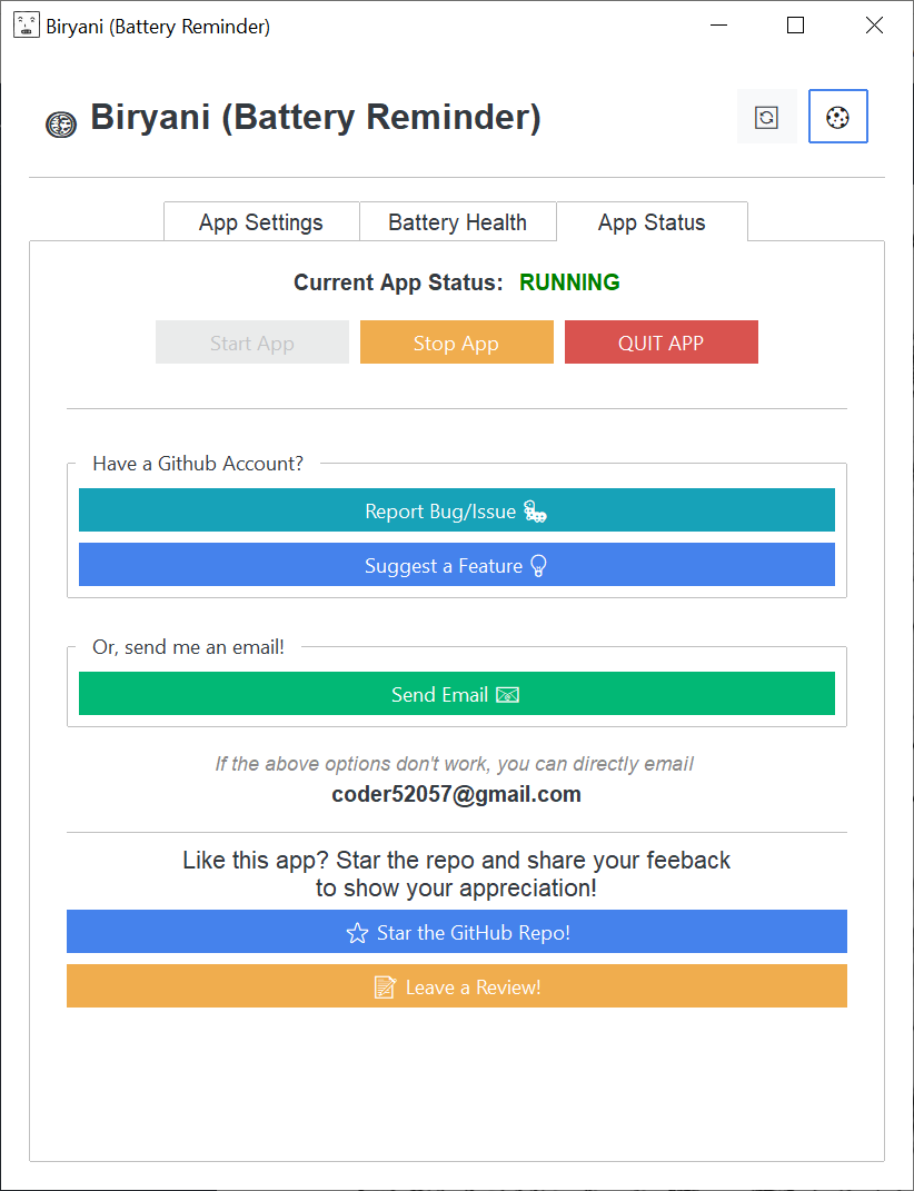 App Status - Light